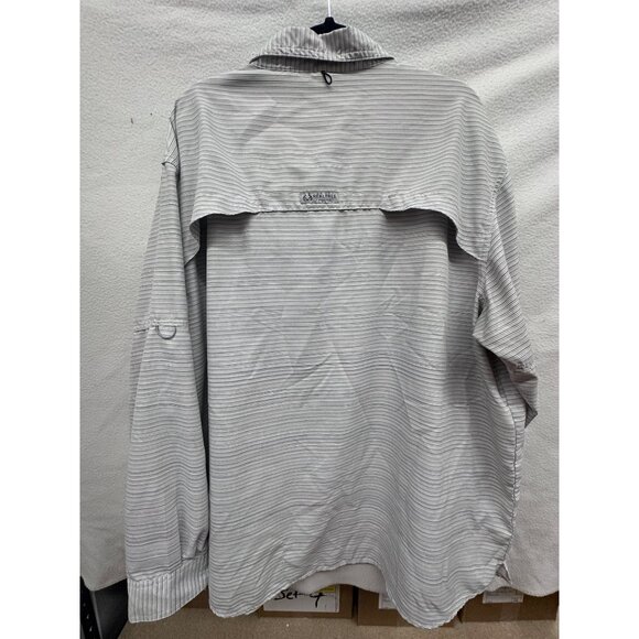 Realtree Fishing Mens 2XL Striped Long Sleeve Button-Up Shirt Lightweight Polyes - Picture 2 of 13